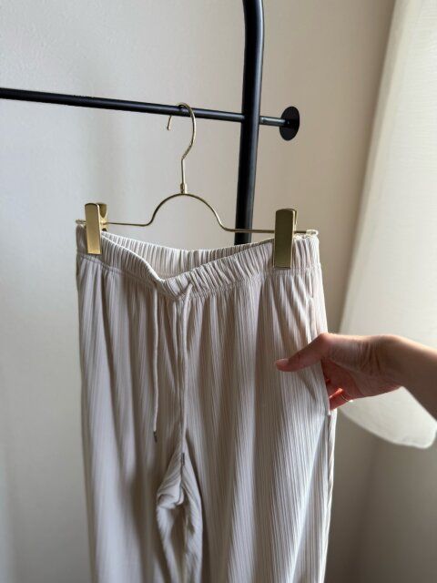 GU リブプルオンパンツ（丈標準68.0～72.0cm） NATURAL 両サイドにポケット付き