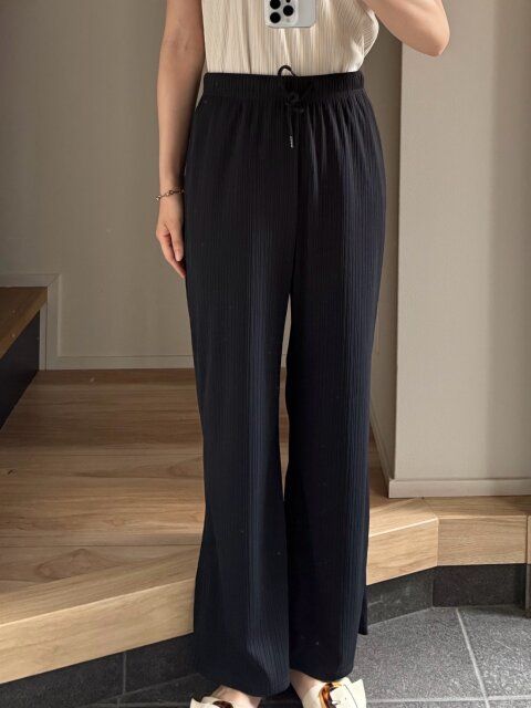 GU リブプルオンパンツ BLACK Mサイズ着用