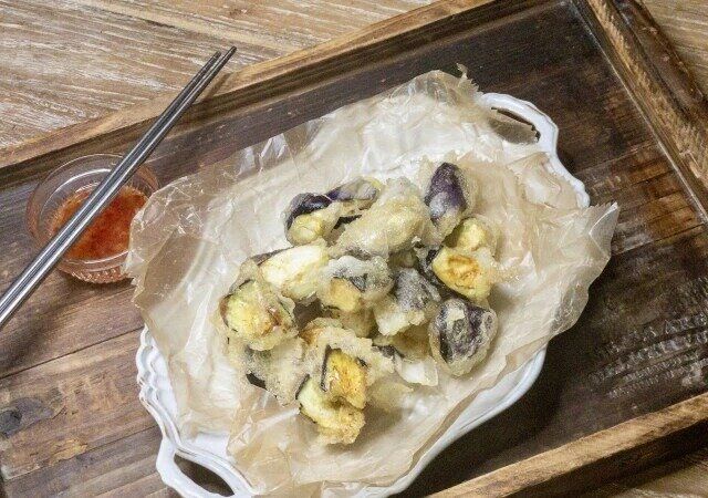 なすのパリパリ揚げ生春巻き