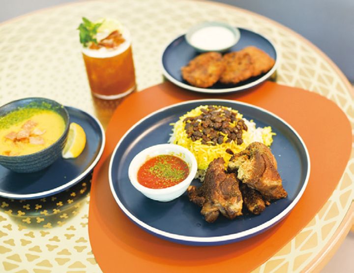 ハーブや香辛料が効いた独特な風味の中東料理。