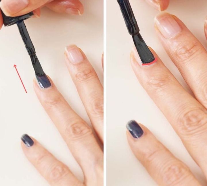 ブラシの位置を決めたら一気にラインを入れる