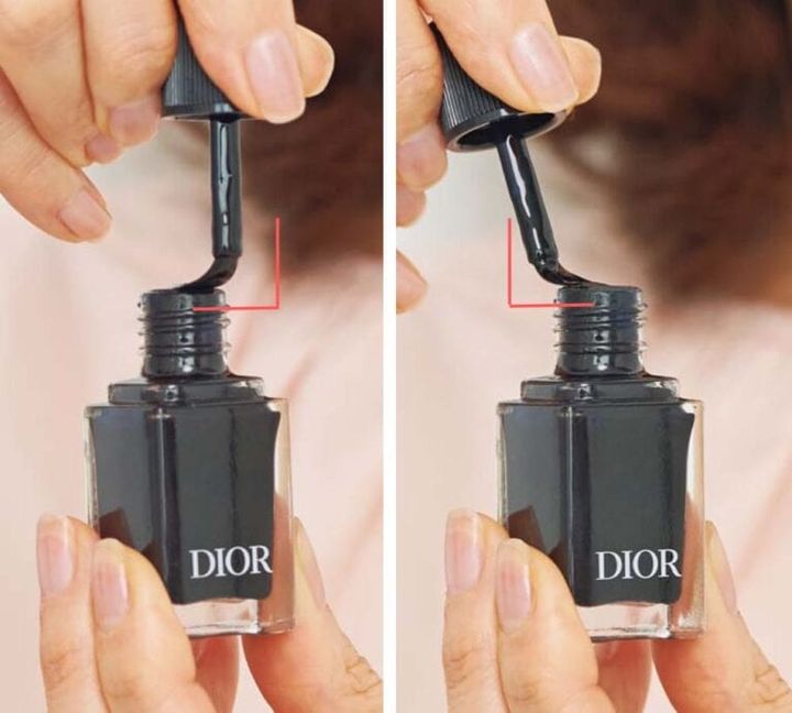 ブラシが90 度に曲がるまで表→裏と2 回しごく