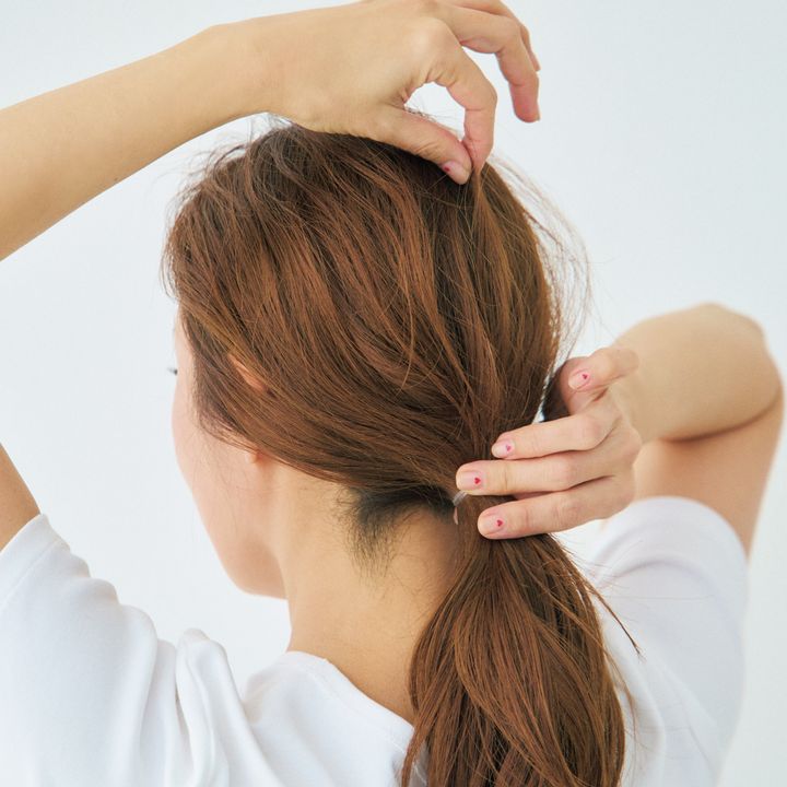 神崎恵さんのひとつ結び 2