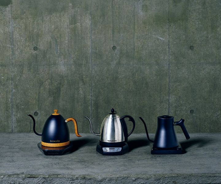 ブリューイスタ アルティザン グース ネック バリアブルケトル、ボ ヴィータ グースネック ケトル、フェロー スタッグ EKG