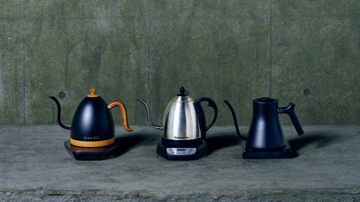 ブリューイスタ アルティザン グース ネック バリアブルケトル、ボ ヴィータ グースネック ケトル、フェロー スタッグ EKG