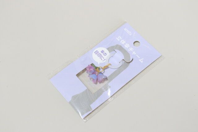 セリアの立体傘チャーム 花・カエル2