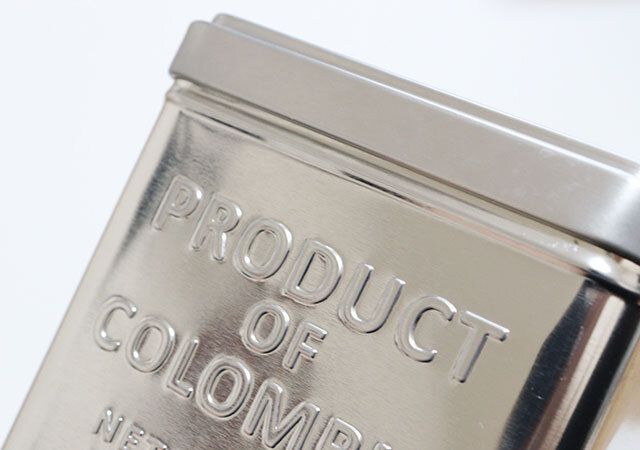 セリアのコーヒー缶 角型のデザイン