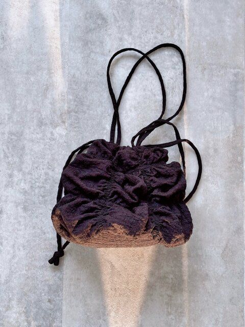 GU シャーリングドローストリングバッグ+E BLACK