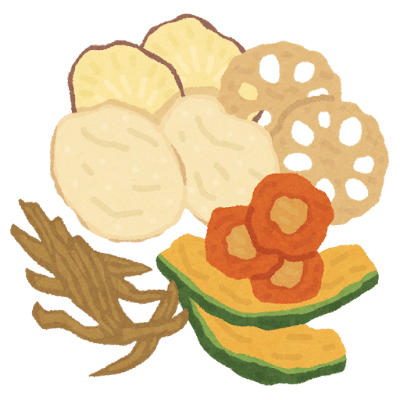 野菜チップスのイラスト