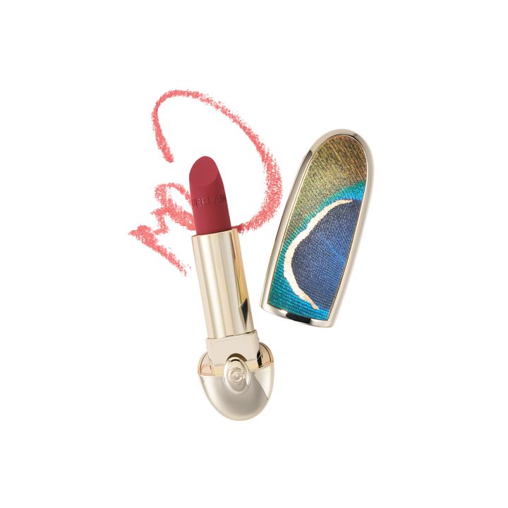 ゲラン 左：ルージュ ジェ ラグジュリアス ヴェルヴェット 234,右：ルージュ ジェ ケース ピーコック 限定