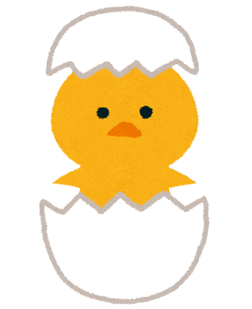 産まれたばかりのヒヨコのイラスト「孵化」 | かわいいフリー素材集 ...