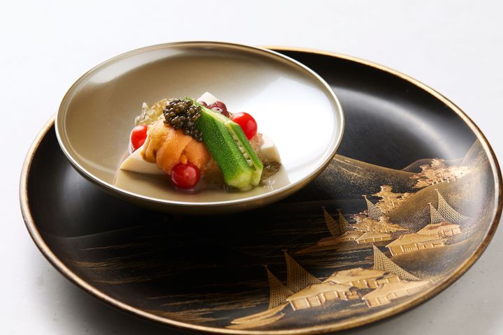 「会席 水暉」のコースメニューの一例。ランチ9,000円（税・サ込）〜