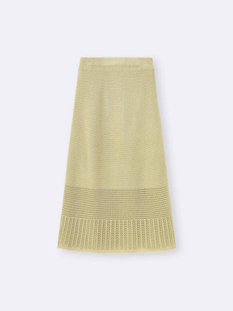 2025夏gu値下げ透かし編みニットスカート