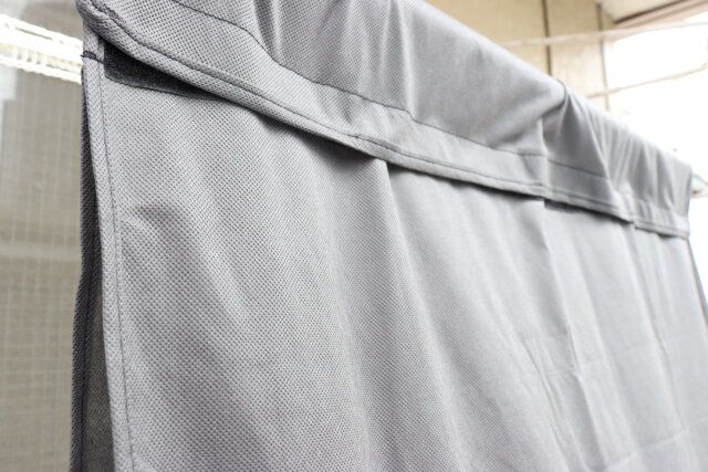 ダイソー まくら干し袋 まくら 使用例 面ファスナー 物干し竿
