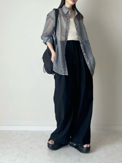 チェックシャツコーデ2