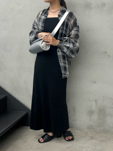 チェックシャツコーデ4