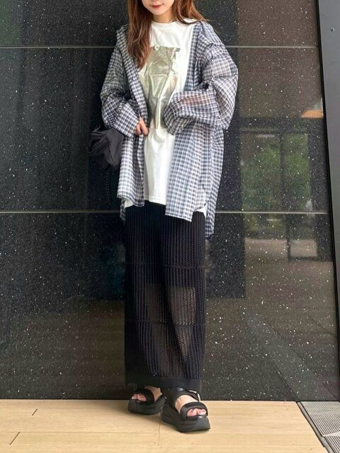 チェックシャツコーデ3