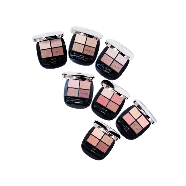 コスメデコルテ スキンシャドウ デザイニング パレット 左上から：01、02、03、04、05、06、07