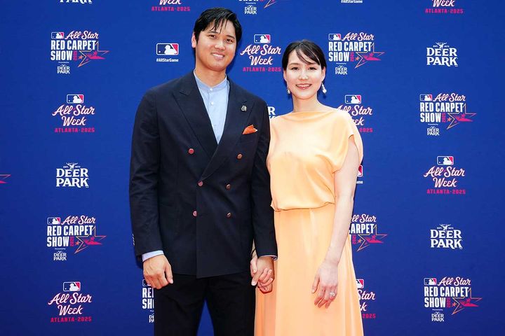 ドジャース・大谷翔平と真美子夫人（C）Getty Images