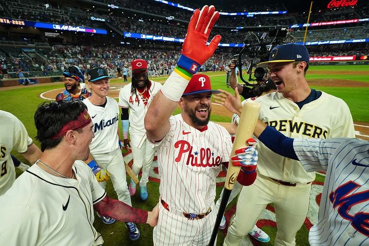 オールスターMVPに輝いたフィリーズのカイル・シュワーバー（C）Getty Images