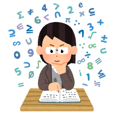 数学者のイラスト（女性）