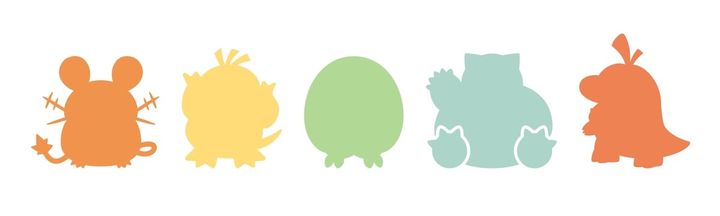 コメダ珈琲店特別装飾店舗・ポケモンシルエット