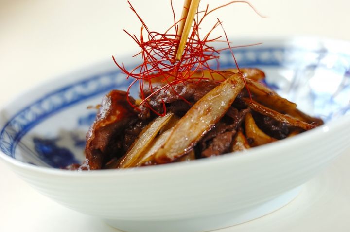 牛肉とゴボウのオイスター炒めの作り方2