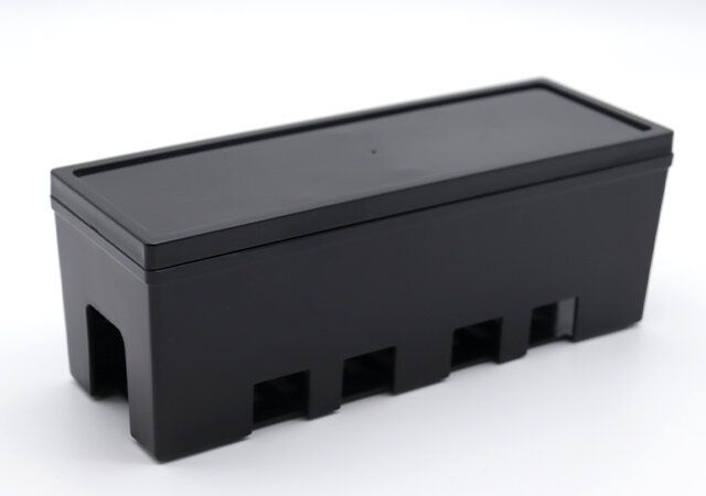 ダイソー コードタップ収納ケース（ブラック）