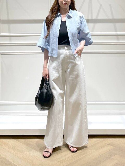 白デニムコーデ2