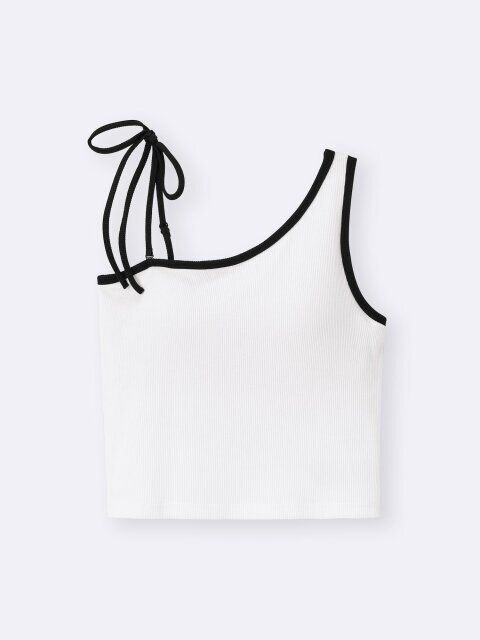 ブラフィールクロップドワンショルダータンクトップ