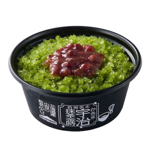 シャトレーゼの白州名水かき氷 宇治抹茶金時 北海道産小豆の粒あん入り 1個のビジュアル
