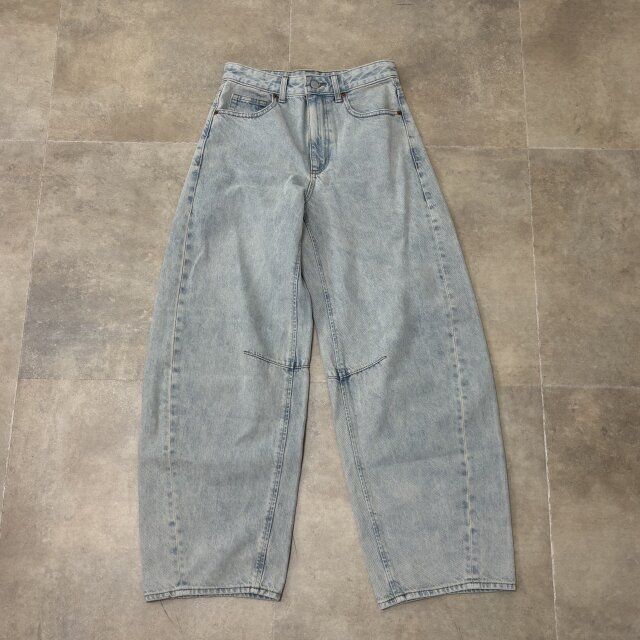 GU バレルレッグジーンズ BLUE