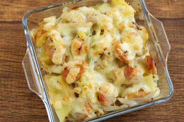 ジャーマンポテトのチーズ焼きの完成