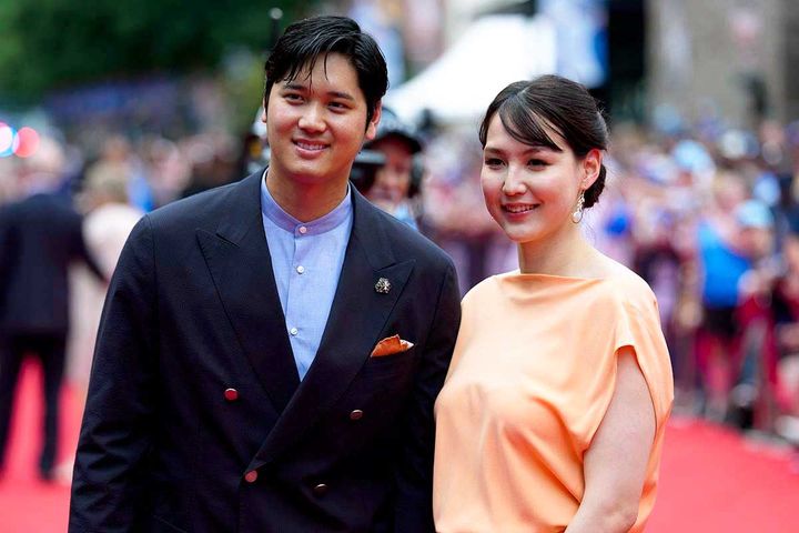 ドジャース・大谷翔平と真美子夫人（C）Getty Images