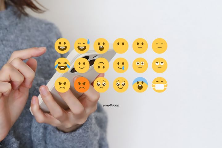 マッチングアプリと絵文字のイメージ