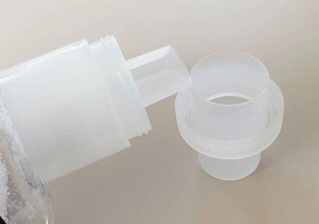 ダイソーの使い勝手抜群な1dp_洗剤ボトル_粉専用_400ml_角_クリア