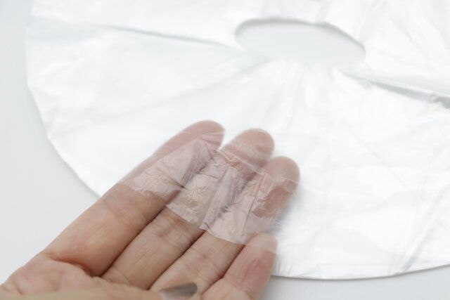 フェイスパック用ラップシート（50枚） 素材感