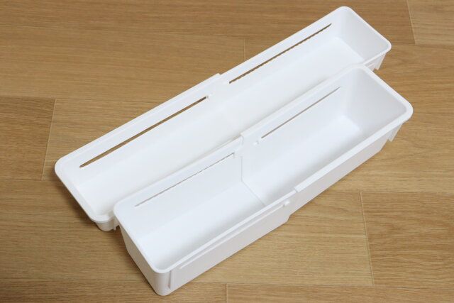 セリアの伸縮キッチン整理トレーと伸縮収納トレー