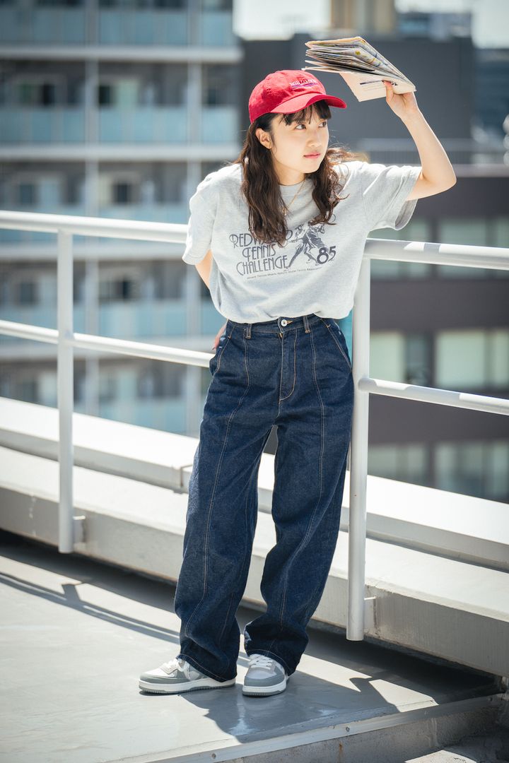 152cmのわたしが、脚長効果大のデニムパンツを教えちゃう！【FUDGE FRIEND おしゃれさんの毎日コーディネート vol.557｜大島花菜】