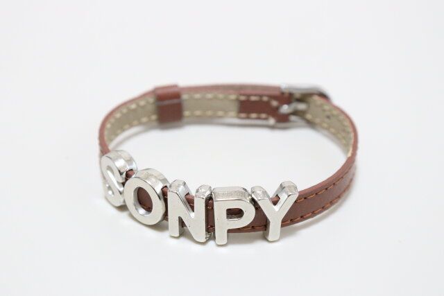 セリアのレザー風 ブレスレット ビビッドカラーとアルファベットビーズ 13P シルバーが高見えする