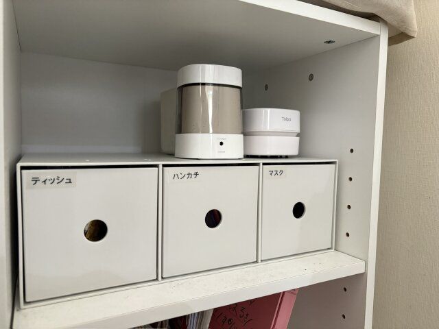 箱には種類ごとにラベリング