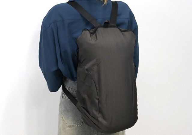 ソフトナイロン折りたたみ収納リュック（GY） 使用例