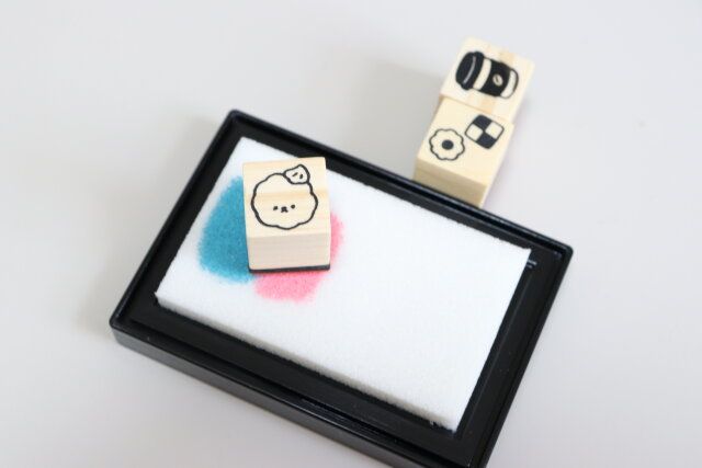 セリア 自分で作るスタンプパッド（水性インク用） 使用例