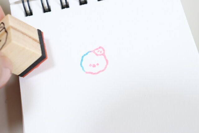 セリア 自分で作るスタンプパッド（水性インク用） 使用例 インク映り