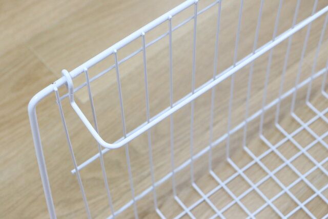 ダイソーのワイヤーバスケット（ホワイト、26.5cm×36cm×24cm）6