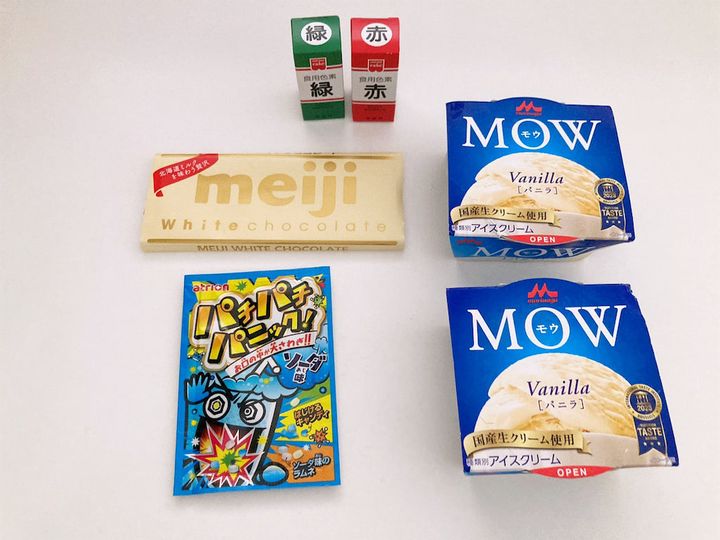 再現ポッピングシャワーの材料