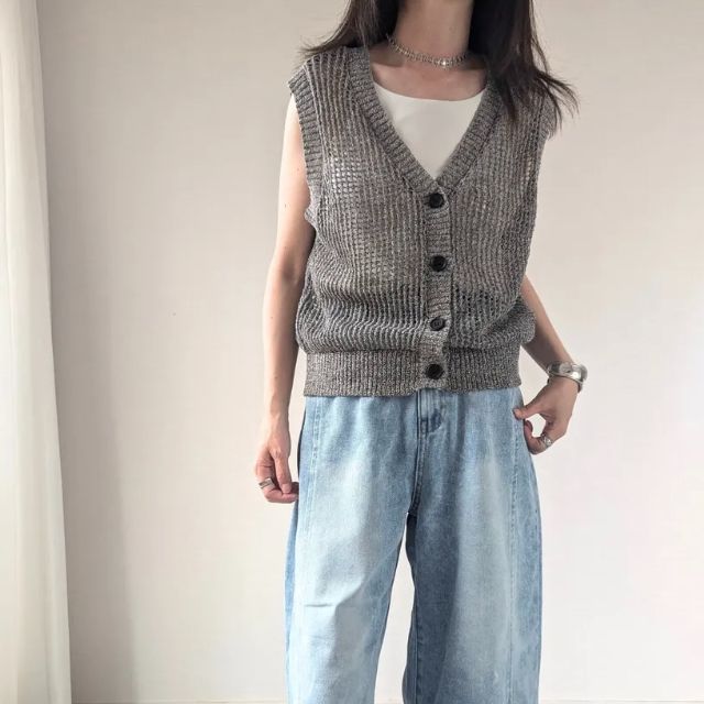 TT＊MEGブークレメッシュを着たコーデ