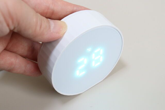 LEDデジタル時計（ラウンド） 温度表示