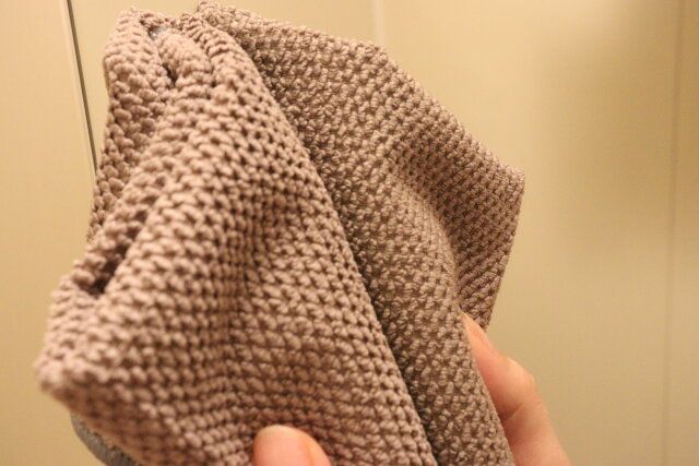 セリア らくらくお掃除 でこぼこクロス 使用例 鏡