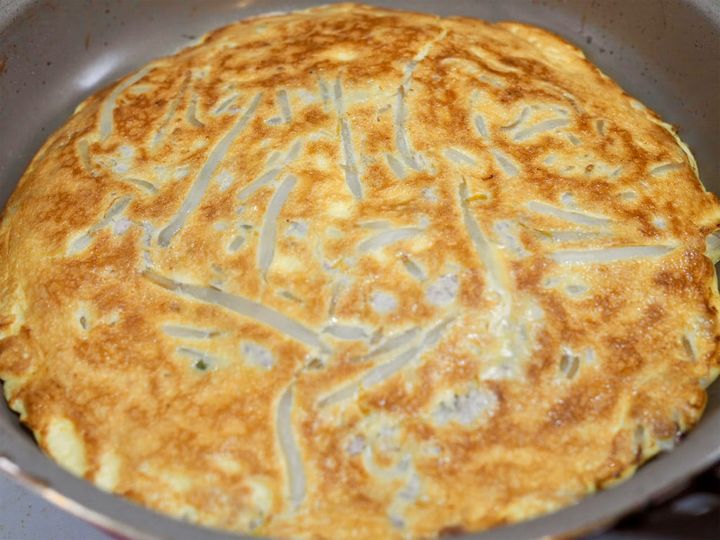 もやしの肉たま焼き